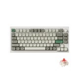 คีย์บอร์ดเกมมิ่ง Keychron Q1 Max Swappable RGB Backlight Knob Version White - Red Switch