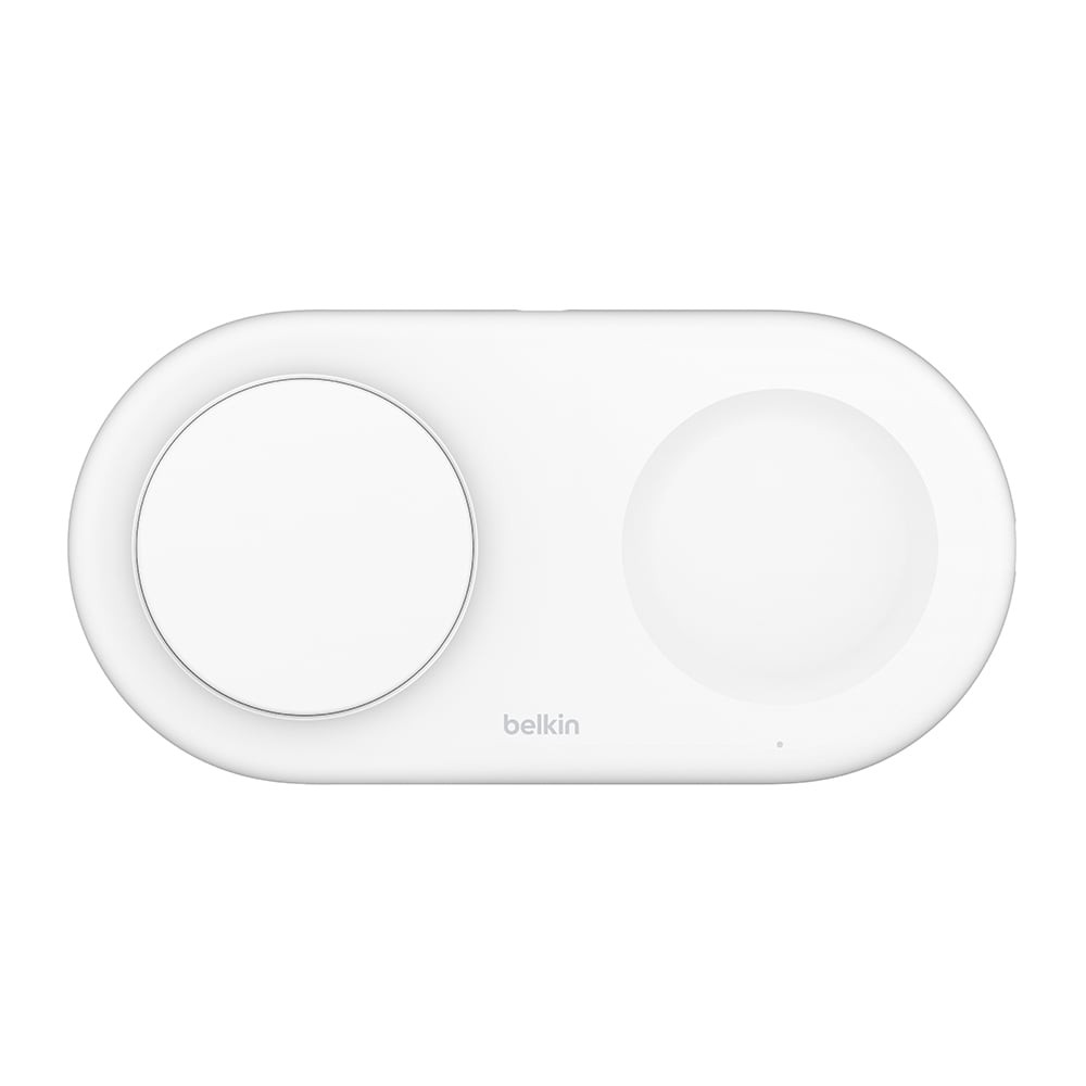 แท่นชาร์จไร้สาย Belkin 2-in-1 Wireless Charger Universal Pad 15W White