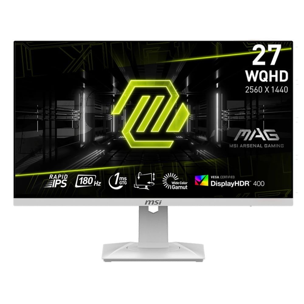 จอมอนิเตอร์ MSI MAG 274QRFW Gaming Monitor (Rapid IPS 2K 180Hz White)