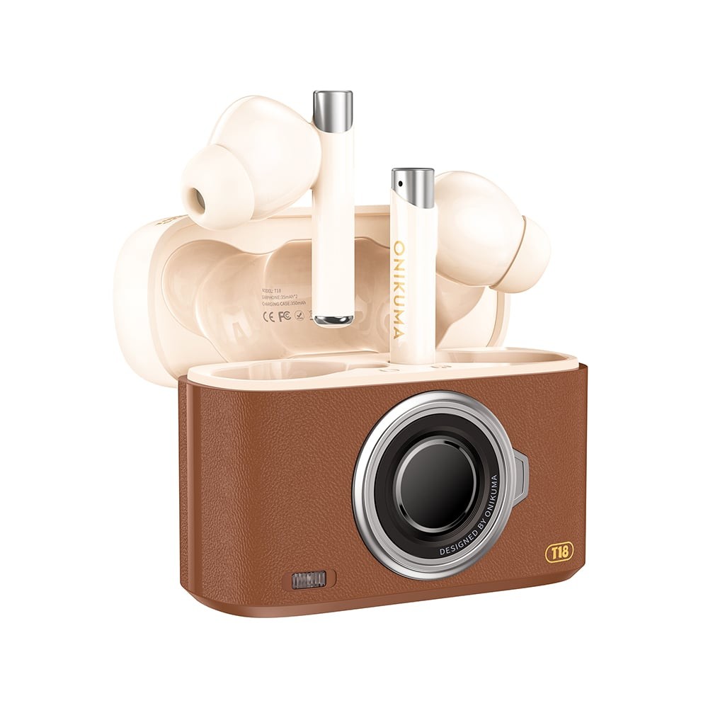 หูฟังเกมมิ่ง Onikuma T18 TWS Earphone Brown