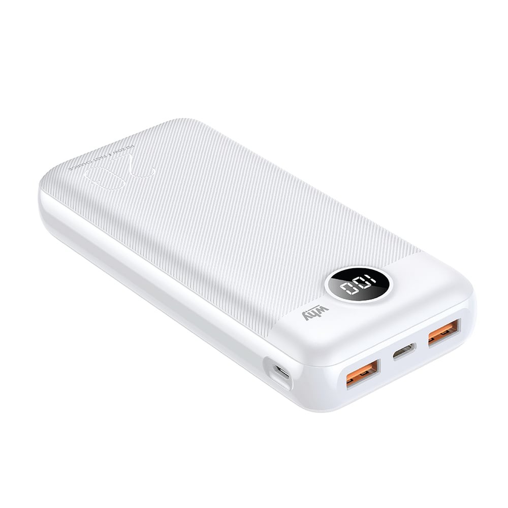 พาวเวอร์แบงค์ WHY ความจุ 20,000 mAh PB-202E Fuji White