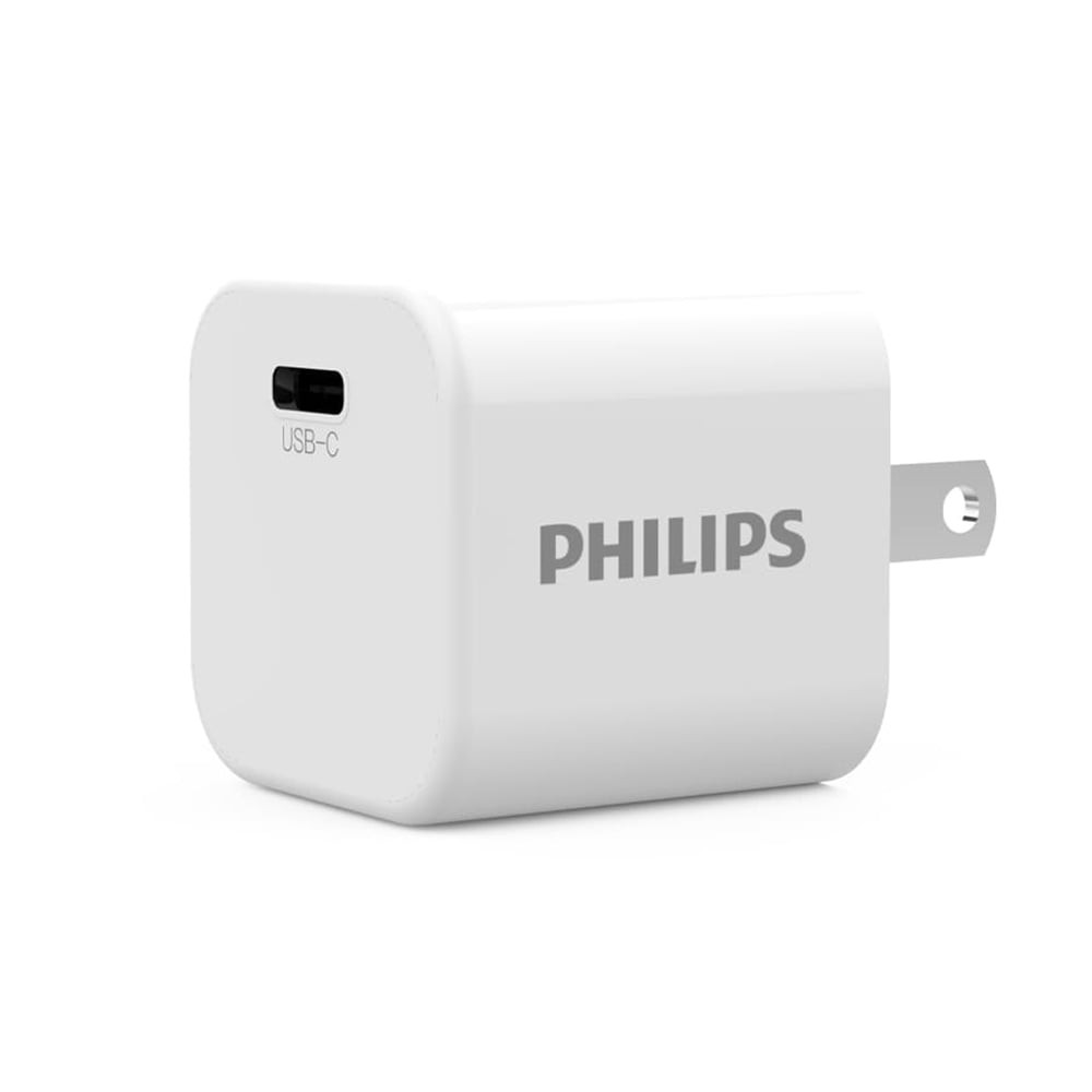 อะแดปเตอร์ Philips Wall Charger 1 USB-C (20W) GaN White