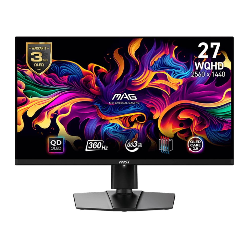 จอมอนิเตอร์ MSI MAG 271QPX Gaming Monitor (QD-OLED 2K 360Hz 0.03ms Type-C)