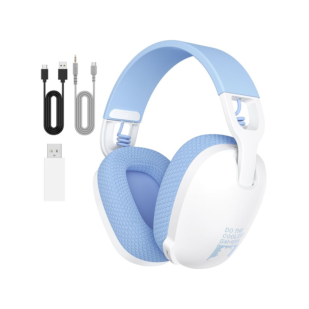 หูฟังเกมมิ่ง Onikuma Kuma B2 Bluetooth 2.4G Wired 3 Mode ( Blue )