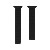 Blue Box สาย Apple Watch Strap Series 6,7,8,9,SE1,SE2,Ultra (44/45/49mm) Leather Link Black