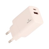 อะแดปเตอร์ TECHPRO Wall USB Charger 1 USB-A (QC3.0A) / 1 USB-C (PD45W) White (TP-WC03R) (TISI)