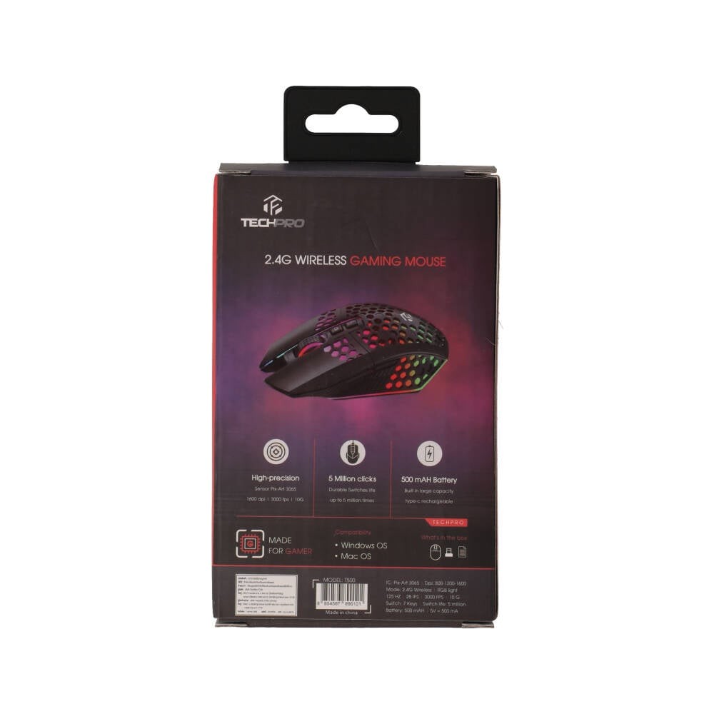 เมาส์เกมมิ่ง TECHPRO Colorful T500 Black
