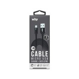 WHY Micro USB Cable Alpha 1M. Black (UC-1231A)