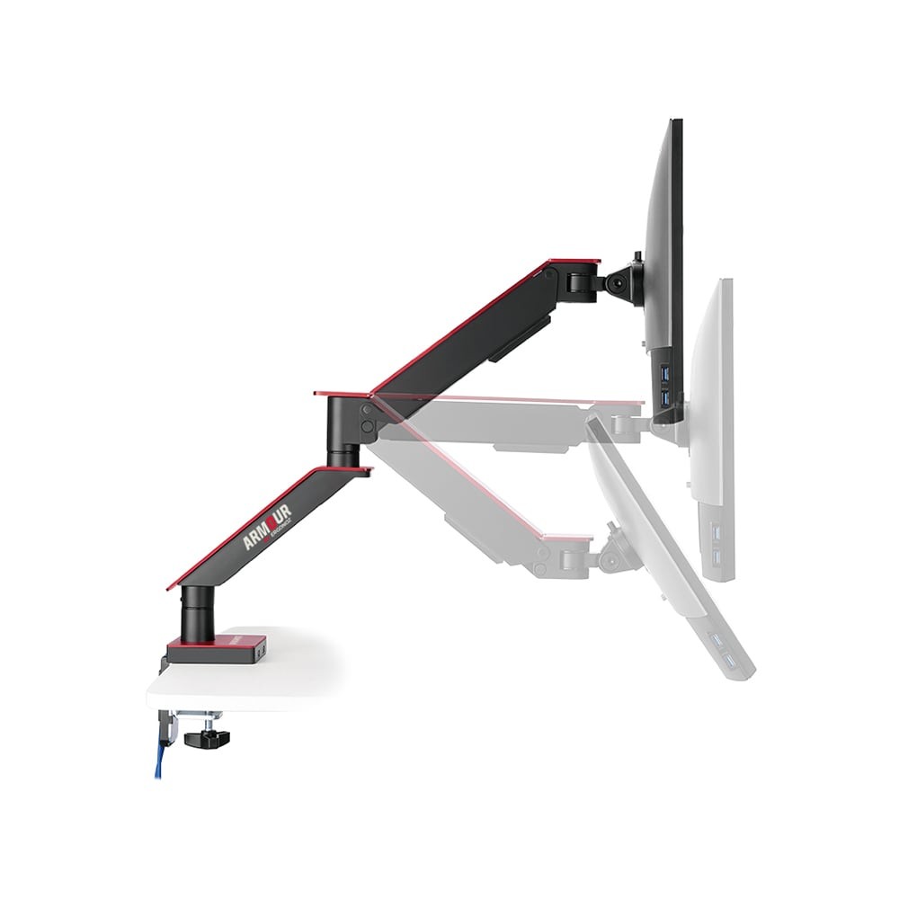 แขนจับจอมอนิเตอร์ ERGONOZ Monitor Arm Armour EGN-ARMOUR-S Black/Red