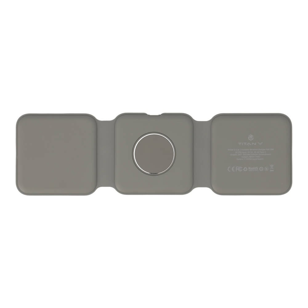 ที่ชาร์จไร้สาย TITANV 3-in-1 Foldable Wireless Charger Pad 15W Grey