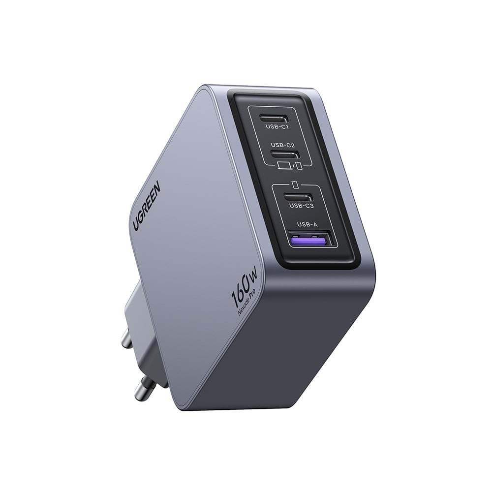 อะแดปเตอร์ Ugreen Wall Charger 1 USB-A / 3 USB-C 160W ALU Gray (TISI)