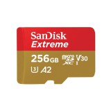 เมมโมรี่การ์ด SanDisk Extreme microSDXC 256GB V30 U3 C10 A2 190MB/s R 130MB/s Red-Gold (WSDSQXAV-256G-GN6MN)