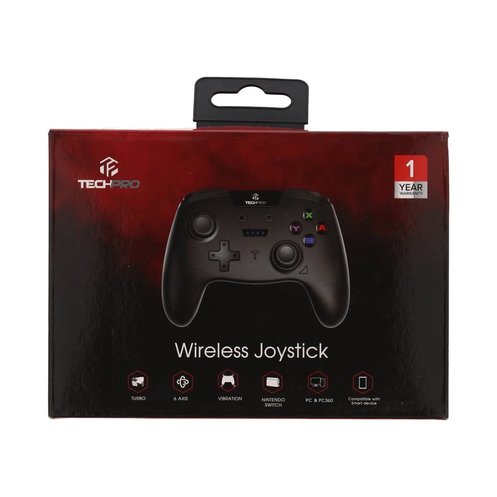 จอยคอนโทรลเลอร์ TECHPRO Gaming Controller Wireless HY9013 Black