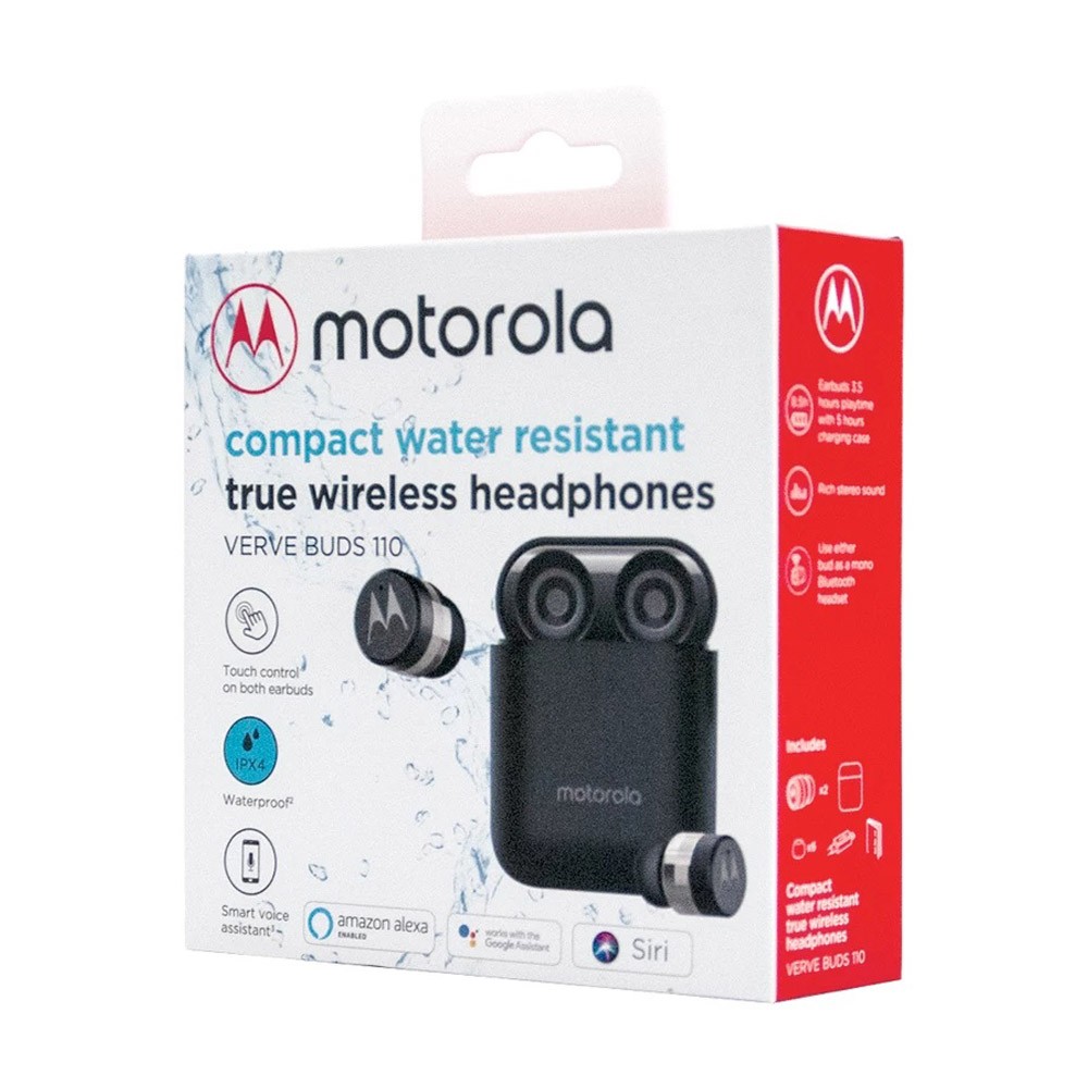 หูฟังบลูทูธ Motorola In-Ear Wireless TWS Vervebuds 110 Black