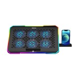 แท่นวางโน๊ตบุ๊ค Signo RGB Gaming Cooling Pad SKATTER CP-512 Black