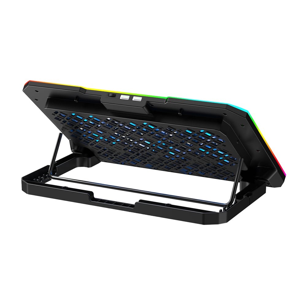 แท่นวางโน๊ตบุ๊ค Signo RGB Gaming Cooling Pad SKATTER CP-512 Black